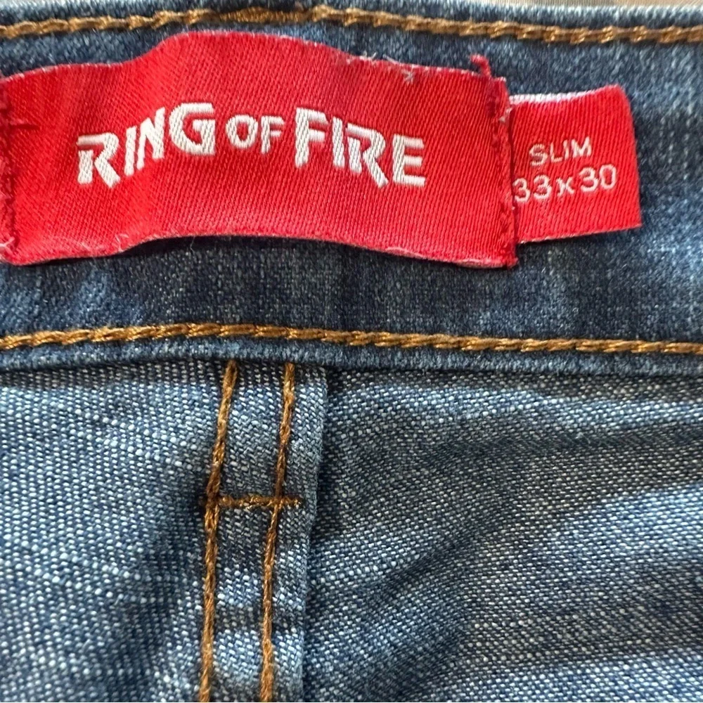 Ring of Fire Slim men's 33x30 distressed jeans